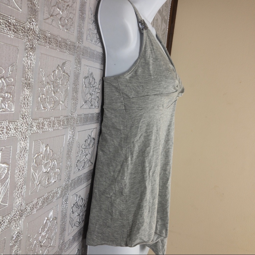Express Design Studio Gray Twisted Front Tank Top - image 4